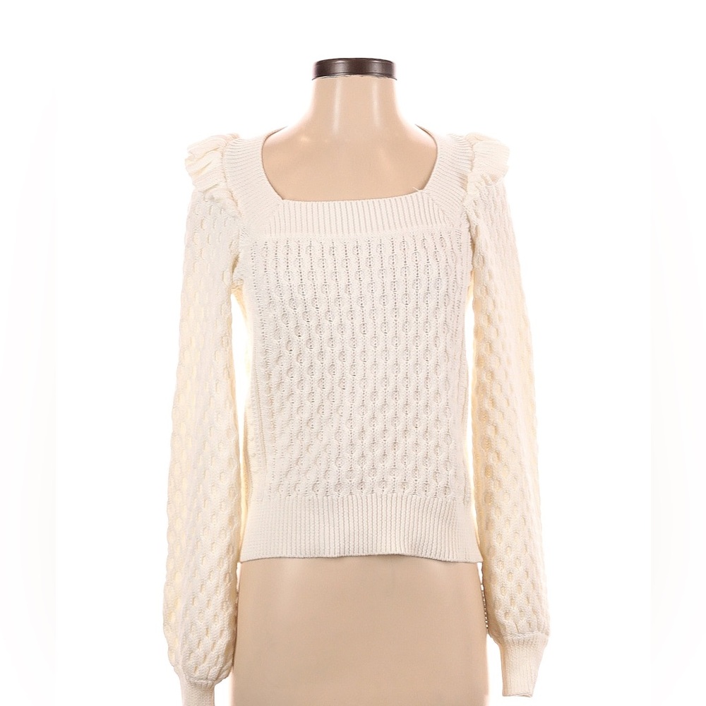 525 Ruffle Cable Sweater - Picture 6 of 6